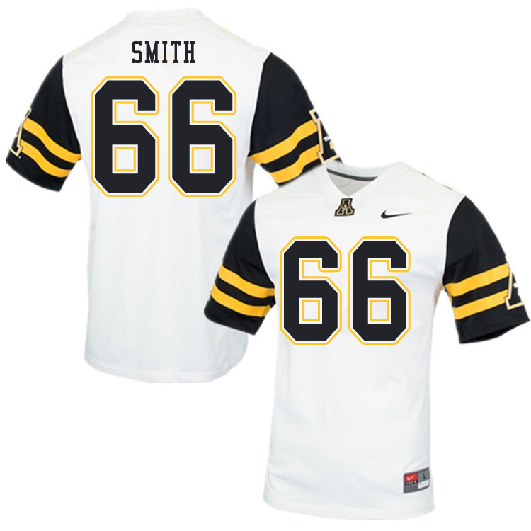 Men #66 Luke Smith Appalachian State Mountaineers College Football Jerseys Sale-White